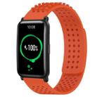 For Honor Watch ES 20mm Holes Breathable 3D Dots Silicone Watch Band(Orange) - 1