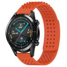 For Huawei Watch GT2 42mm 20mm Holes Breathable 3D Dots Silicone Watch Band(Orange) - 1