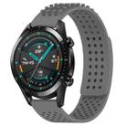 For Huawei Watch GT2 42mm 20mm Holes Breathable 3D Dots Silicone Watch Band(Grey) - 1