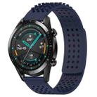 For Huawei Watch GT2 42mm 20mm Holes Breathable 3D Dots Silicone Watch Band(Midnight Blue) - 1