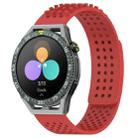 For Huawei Watch GT3 SE 22mm Holes Breathable 3D Dots Silicone Watch Band(Red) - 1