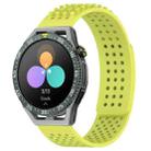 For Huawei Watch GT3 SE 22mm Holes Breathable 3D Dots Silicone Watch Band(Lime Green) - 1