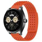 For Huawei Watch Buds 22mm Holes Breathable 3D Dots Silicone Watch Band(Orange) - 1