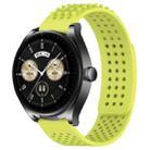 For Huawei Watch Buds 22mm Holes Breathable 3D Dots Silicone Watch Band(Lime Green) - 1