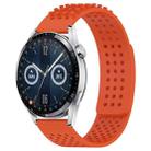 For Huawei Watch GT3 46mm 22mm Holes Breathable 3D Dots Silicone Watch Band(Orange) - 1