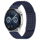 For Huawei Watch GT3 46mm 22mm Holes Breathable 3D Dots Silicone Watch Band(Midnight Blue) - 1