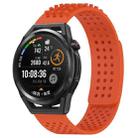 For Huawei Watch GT Runner 22mm Holes Breathable 3D Dots Silicone Watch Band(Orange) - 1