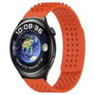 For Huawei Watch 4 22mm Holes Breathable 3D Dots Silicone Watch Band(Orange) - 1