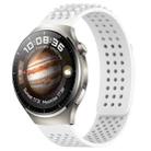 For Huawei Watch 4 Pro 22mm Holes Breathable 3D Dots Silicone Watch Band(White) - 1