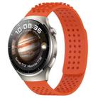 For Huawei Watch 4 Pro 22mm Holes Breathable 3D Dots Silicone Watch Band(Orange) - 1