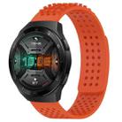 For Huawei Watch GT 2E 22mm Holes Breathable 3D Dots Silicone Watch Band(Orange) - 1