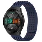 For Huawei Watch GT 2E 22mm Holes Breathable 3D Dots Silicone Watch Band(Midnight Blue) - 1