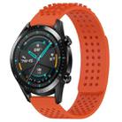 For Huawei GT2 46mm 22mm Holes Breathable 3D Dots Silicone Watch Band(Orange) - 1