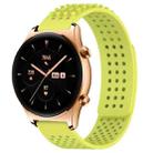 For Honor Watch GS 3 22mm Holes Breathable 3D Dots Silicone Watch Band(Lime Green) - 1