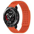 For Honor Watch GS Pro 22mm Holes Breathable 3D Dots Silicone Watch Band(Orange) - 1