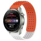 For Huawei Watch 3 Pro New 22mm Holes Breathable 3D Dots Silicone Watch Band(Orange+White) - 1