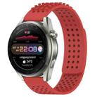 For Huawei Watch 3 Pro New 22mm Holes Breathable 3D Dots Silicone Watch Band(Red) - 1
