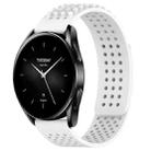 For Xiaomi Watch S2 42mm 22mm Holes Breathable 3D Dots Silicone Watch Band(White) - 1