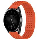 For Xiaomi Watch S2 42mm 22mm Holes Breathable 3D Dots Silicone Watch Band(Orange) - 1