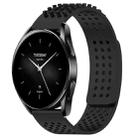 For Xiaomi Watch S2 42mm 22mm Holes Breathable 3D Dots Silicone Watch Band(Black) - 1