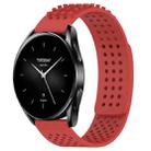 For Xiaomi Watch S2 42mm 22mm Holes Breathable 3D Dots Silicone Watch Band(Red) - 1
