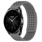 For Xiaomi Watch S2 42mm 22mm Holes Breathable 3D Dots Silicone Watch Band(Grey) - 1