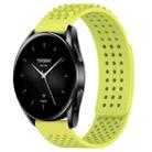 For Xiaomi Watch S2 42mm 22mm Holes Breathable 3D Dots Silicone Watch Band(Lime Green) - 1
