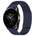 For Xiaomi Watch S2 42mm 22mm Holes Breathable 3D Dots Silicone Watch Band(Midnight Blue) - 1