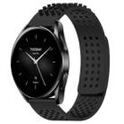 For Xiaomi Watch S2 46mm 22mm Holes Breathable 3D Dots Silicone Watch Band(Black) - 1