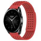 For Xiaomi Watch S2 46mm 22mm Holes Breathable 3D Dots Silicone Watch Band(Red) - 1