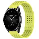 For Xiaomi Watch S2 46mm 22mm Holes Breathable 3D Dots Silicone Watch Band(Lime Green) - 1