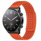 For Xiaomi MI Watch S1 22mm Holes Breathable 3D Dots Silicone Watch Band(Orange) - 1