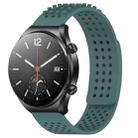 For Xiaomi MI Watch S1 22mm Holes Breathable 3D Dots Silicone Watch Band(Olive Green) - 1