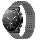 For Xiaomi MI Watch S1 22mm Holes Breathable 3D Dots Silicone Watch Band(Grey) - 1