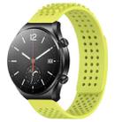 For Xiaomi MI Watch S1 22mm Holes Breathable 3D Dots Silicone Watch Band(Lime Green) - 1