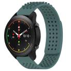 For Xiaomi MI Watch S1 Pro 22mm Holes Breathable 3D Dots Silicone Watch Band(Olive Green) - 1
