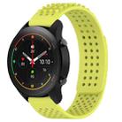 For Xiaomi MI Watch S1 Pro 22mm Holes Breathable 3D Dots Silicone Watch Band(Lime Green) - 1