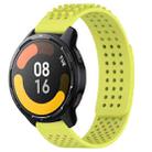 For Xiaomi Watch S1 Active 22mm Holes Breathable 3D Dots Silicone Watch Band(Lime Green) - 1