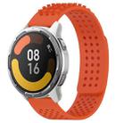 For Xiaomi MI Watch Color 2 22mm Holes Breathable 3D Dots Silicone Watch Band(Orange) - 1