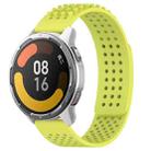 For Xiaomi MI Watch Color 2 22mm Holes Breathable 3D Dots Silicone Watch Band(Lime Green) - 1