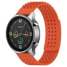 For Xiaomi MI Watch Color 22mm Holes Breathable 3D Dots Silicone Watch Band(Orange) - 1