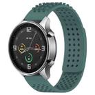 For Xiaomi MI Watch Color 22mm Holes Breathable 3D Dots Silicone Watch Band(Olive Green) - 1