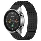 For Xiaomi MI Watch Color 22mm Holes Breathable 3D Dots Silicone Watch Band(Black) - 1