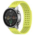 For Xiaomi MI Watch Color 22mm Holes Breathable 3D Dots Silicone Watch Band(Lime Green) - 1