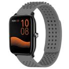 For Xiaomi Haylou GST LS09B 22mm Holes Breathable 3D Dots Silicone Watch Band(Grey) - 1