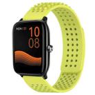 For Xiaomi Haylou GST LS09B 22mm Holes Breathable 3D Dots Silicone Watch Band(Lime Green) - 1