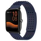 For Xiaomi Haylou GST LS09B 22mm Holes Breathable 3D Dots Silicone Watch Band(Midnight Blue) - 1