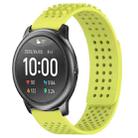 For Xiaomi Haylou RT LS05S 22mm Holes Breathable 3D Dots Silicone Watch Band(Lime Green) - 1