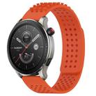 For Amazfit GTR 4 22mm Holes Breathable 3D Dots Silicone Watch Band(Orange) - 1