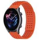 For Amazfit GTR 3 22mm Holes Breathable 3D Dots Silicone Watch Band(Orange) - 1